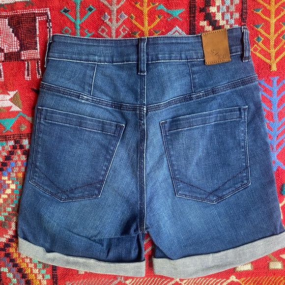 NWOT Rare Raleigh Denim Workshop High Waist Jean Shorts - Picture 2 of 7